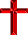 Red-coloured cross.