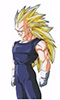 SSj3 Vegeta smirking arrogantly.