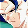 A close-up of what appears to be SSj7 Goku.