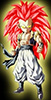 SSj7 or SSj9 Gotenks with long red hair.